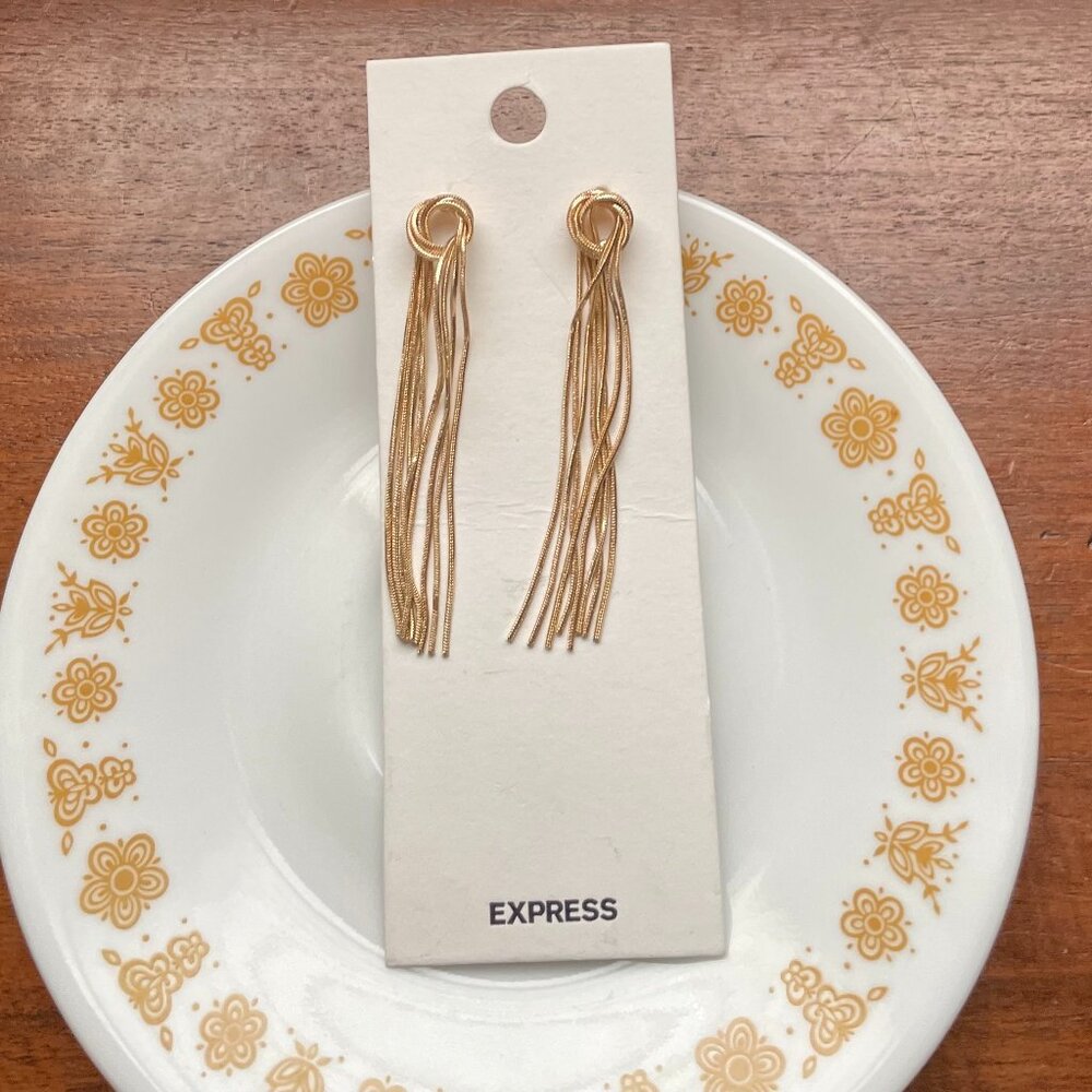 Bundle 3 pairs of Earring for $12 Express Gold Tone Knotted Dangle Earrings